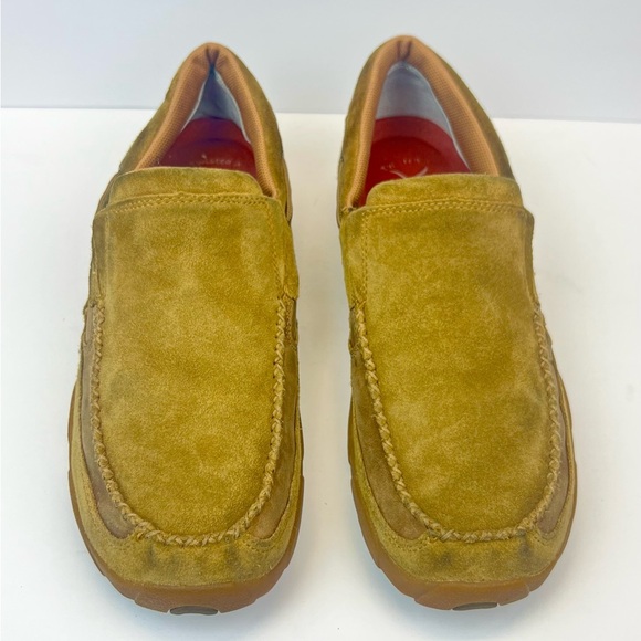 Twisted X Men's Size 12M Slip On Driving Moccasin, Brown Leather Loafer SMUMDMS4 - Picture 3 of 11